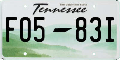 TN license plate F0583I