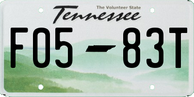TN license plate F0583T