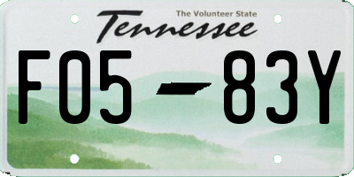 TN license plate F0583Y