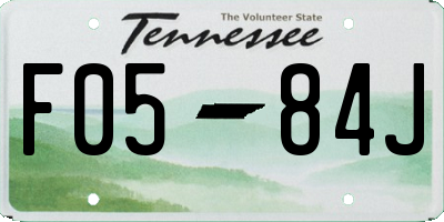 TN license plate F0584J