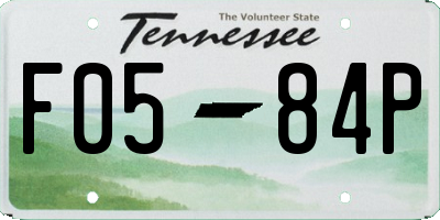 TN license plate F0584P