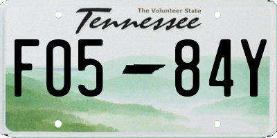 TN license plate F0584Y
