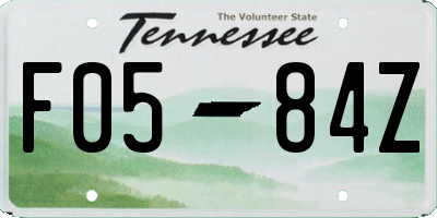 TN license plate F0584Z