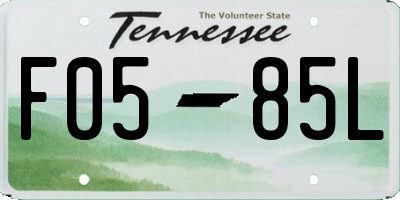 TN license plate F0585L