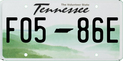TN license plate F0586E