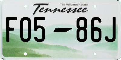 TN license plate F0586J