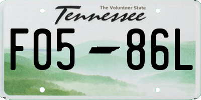 TN license plate F0586L