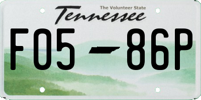 TN license plate F0586P