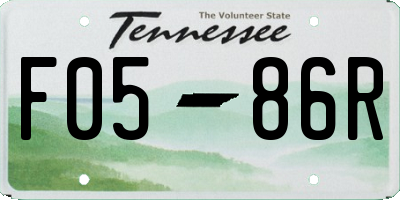 TN license plate F0586R