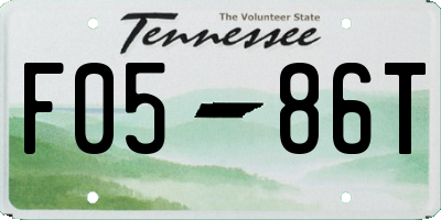 TN license plate F0586T