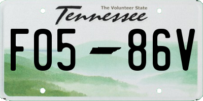 TN license plate F0586V