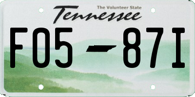 TN license plate F0587I
