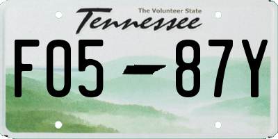 TN license plate F0587Y
