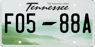 TN license plate F0588A