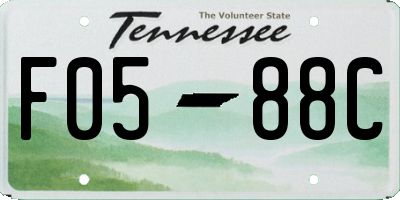 TN license plate F0588C