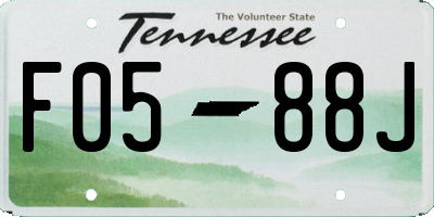 TN license plate F0588J