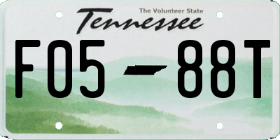 TN license plate F0588T