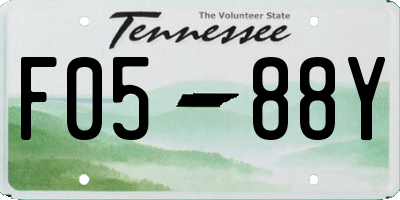 TN license plate F0588Y