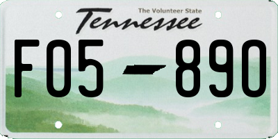 TN license plate F0589O