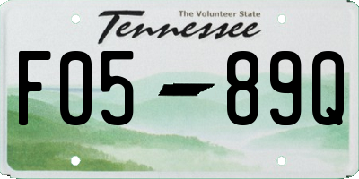 TN license plate F0589Q