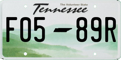 TN license plate F0589R
