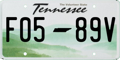 TN license plate F0589V