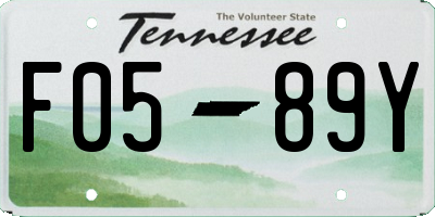 TN license plate F0589Y