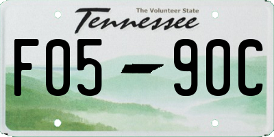 TN license plate F0590C