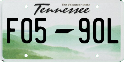 TN license plate F0590L