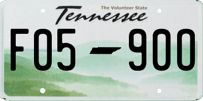 TN license plate F0590O