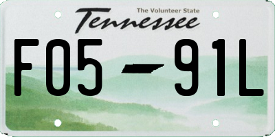 TN license plate F0591L