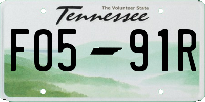 TN license plate F0591R