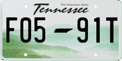 TN license plate F0591T