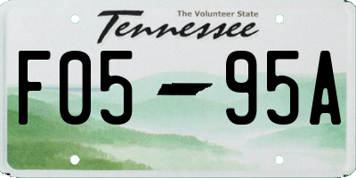 TN license plate F0595A