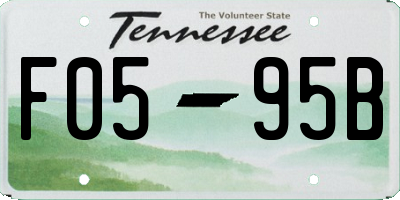 TN license plate F0595B