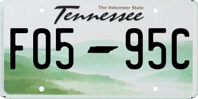 TN license plate F0595C