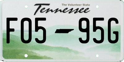 TN license plate F0595G