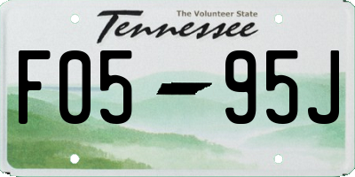 TN license plate F0595J