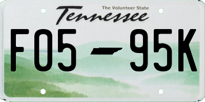 TN license plate F0595K