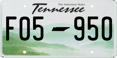 TN license plate F0595O