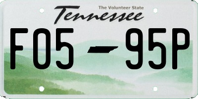 TN license plate F0595P