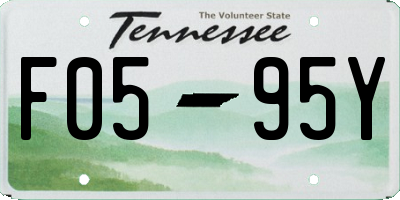 TN license plate F0595Y