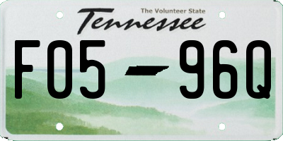 TN license plate F0596Q