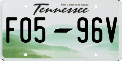 TN license plate F0596V