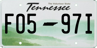 TN license plate F0597I