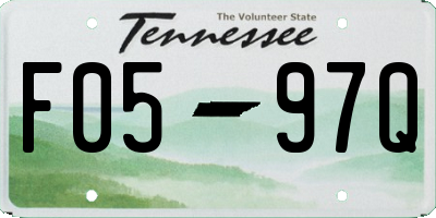 TN license plate F0597Q