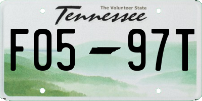 TN license plate F0597T