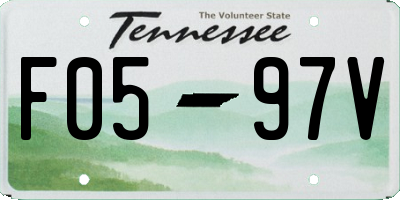 TN license plate F0597V