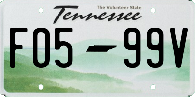 TN license plate F0599V