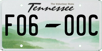 TN license plate F0600C